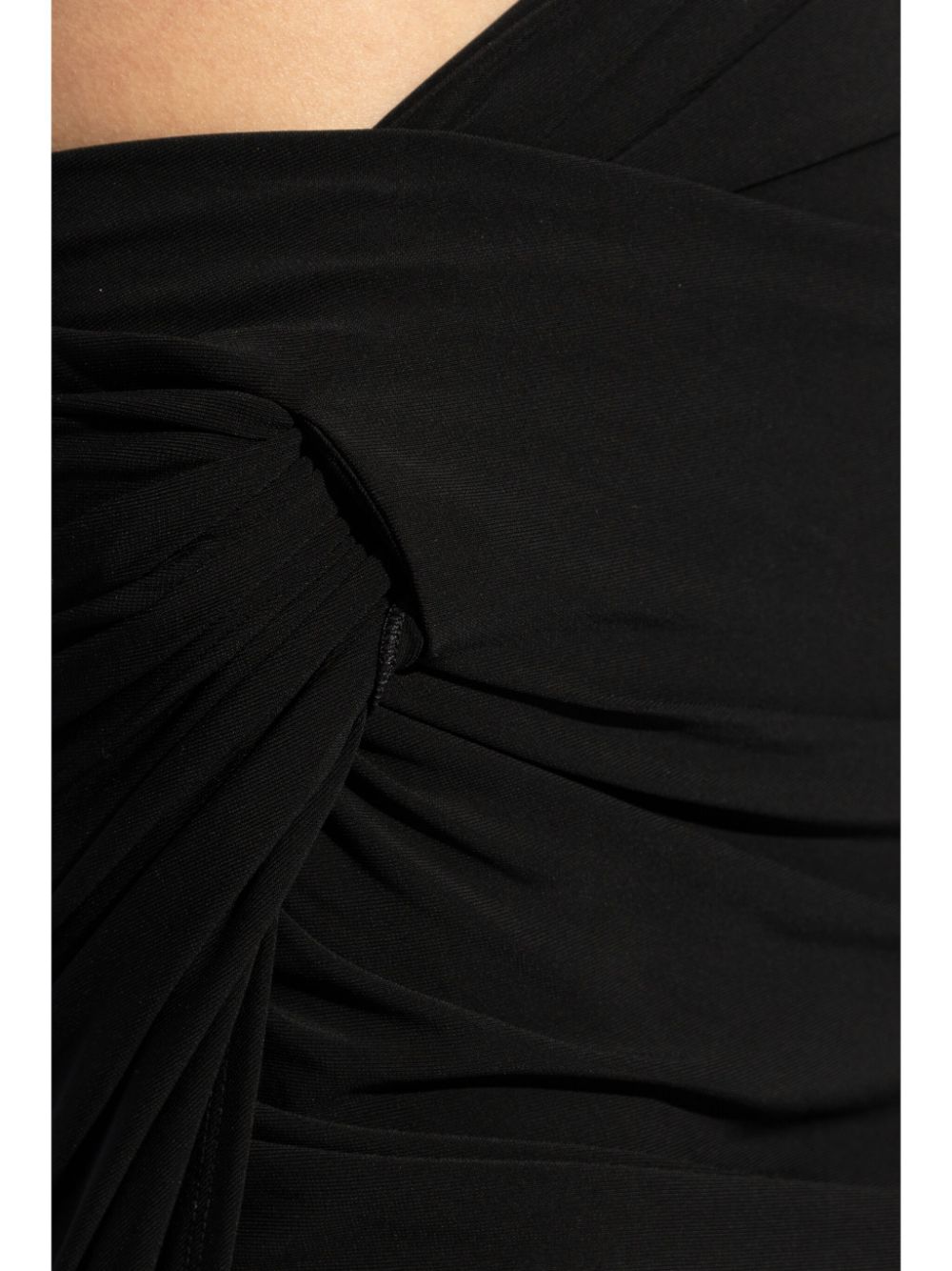 JACQUEMUS Asymmetric Draped Stretch Skirt - Black image 3