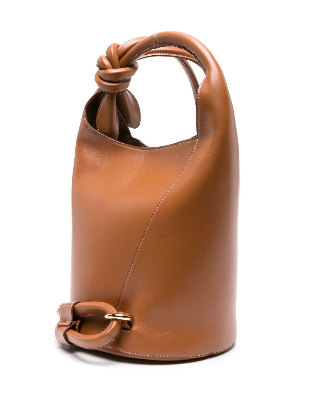 JACQUEMUS Le Chiquito Leather Bucket Bag - Tobacco Brown image 2