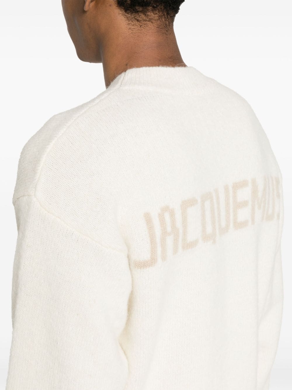 JACQUEMUS Beige Alpaca Wool Blend Fisherman's Knit Sweater image 1