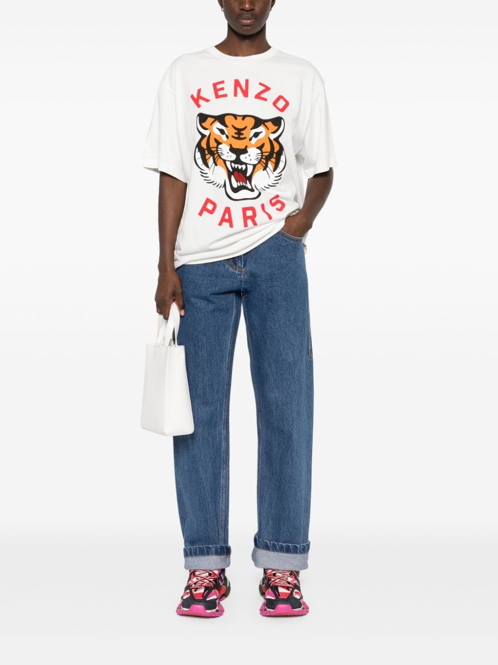 Kenzo Lucky Tiger Logo T-Shirt - White image 4