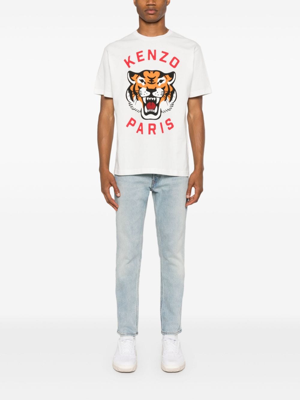 Kenzo Lucky Tiger Logo T-Shirt - White image 5