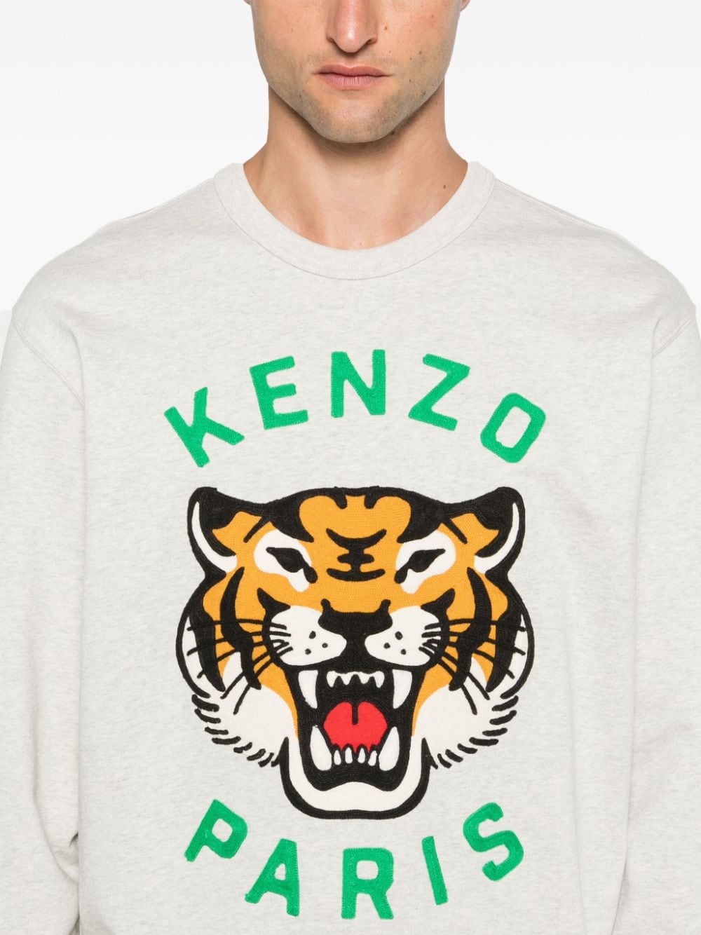 Kenzo Embroidered Logo Crewneck Sweater - Grey image 2