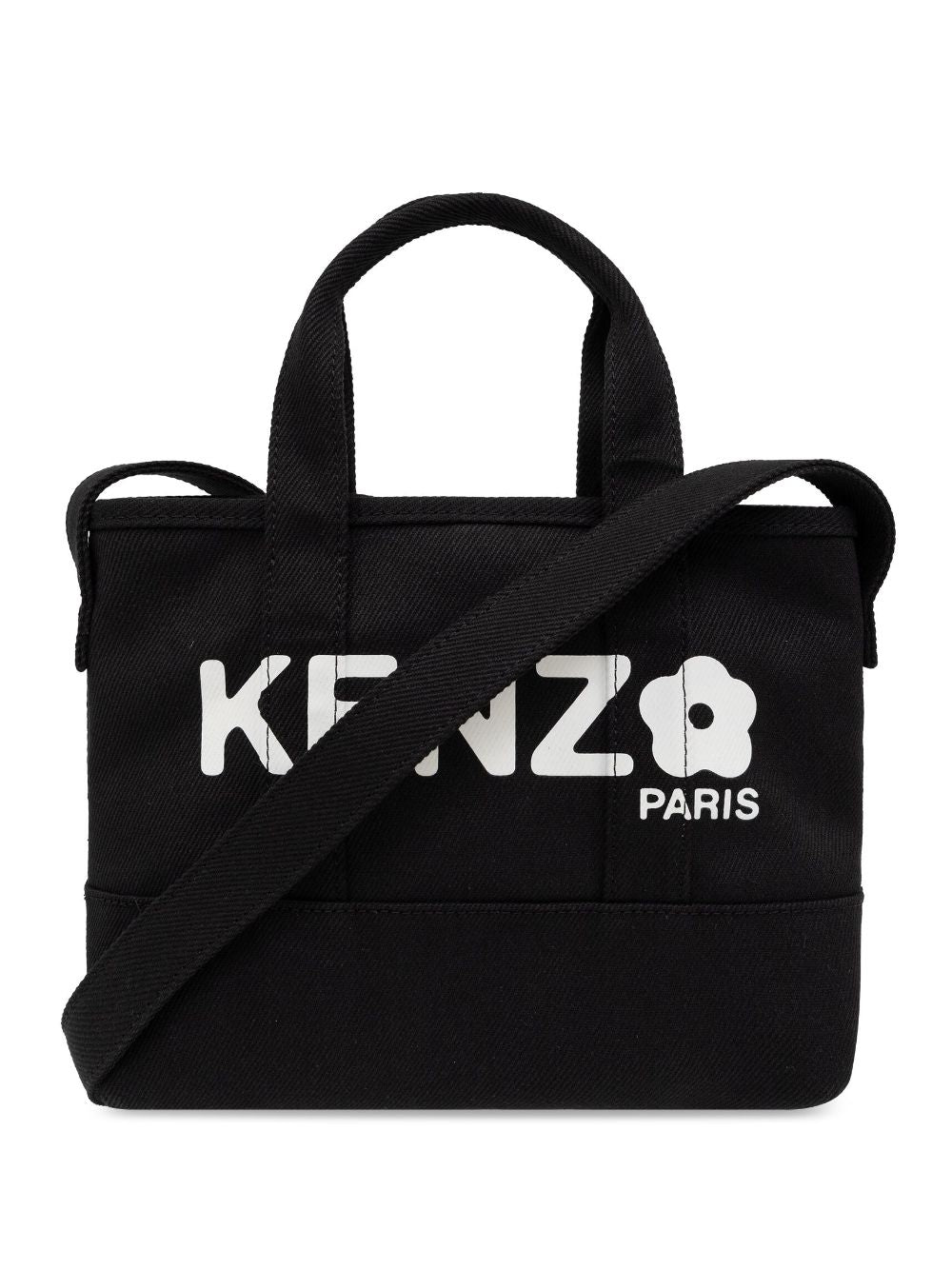 Kenzo Two-Tone Logo Print Cotton Tote Bag image 0