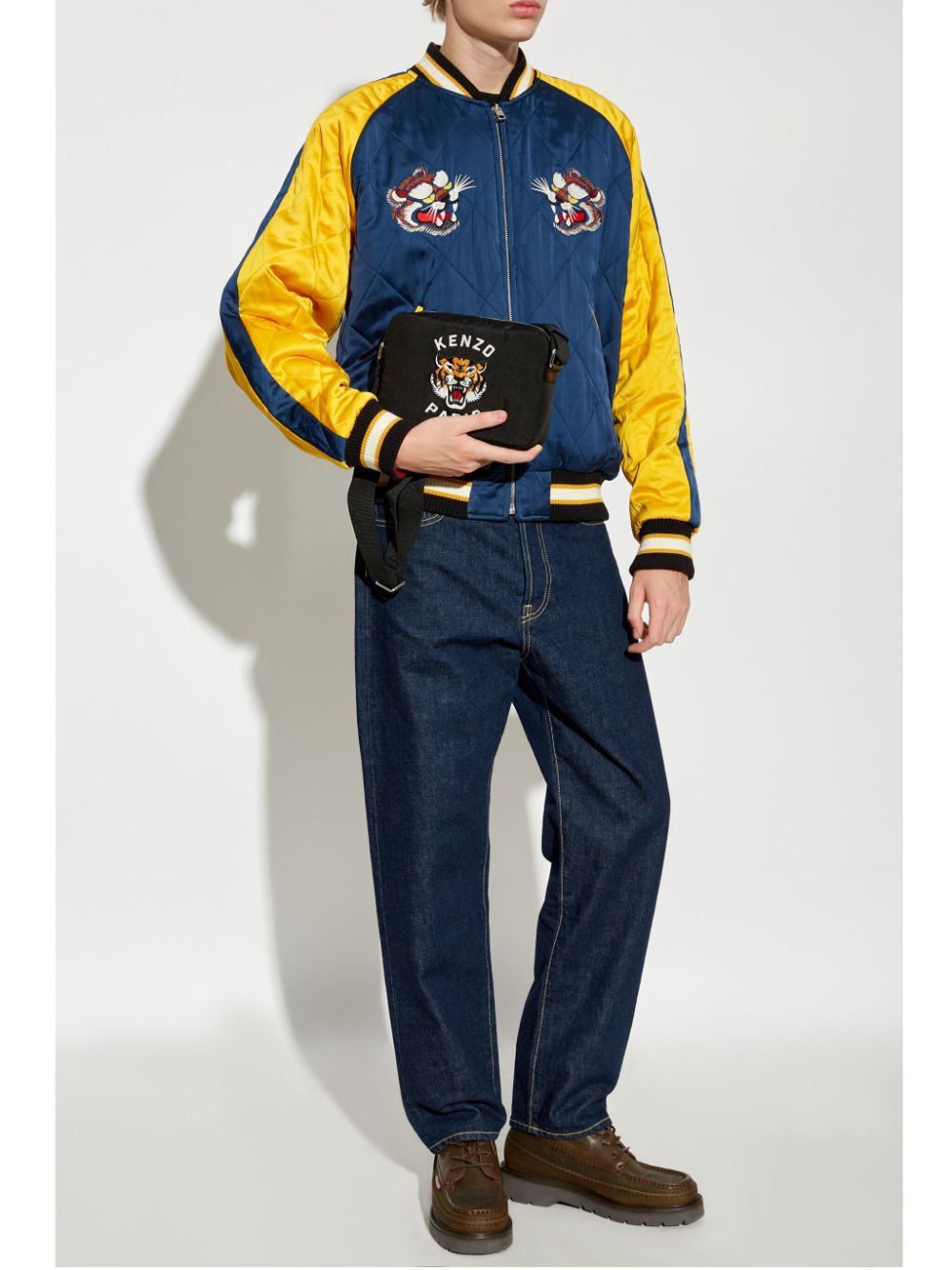 Kenzo Blue Quilted Reversible Coat image 6