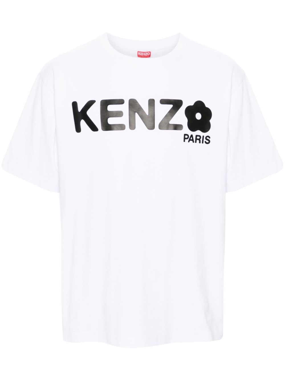 Kenzo Men's White Organic Cotton T-Shirt with Boke Flower Logo image 0