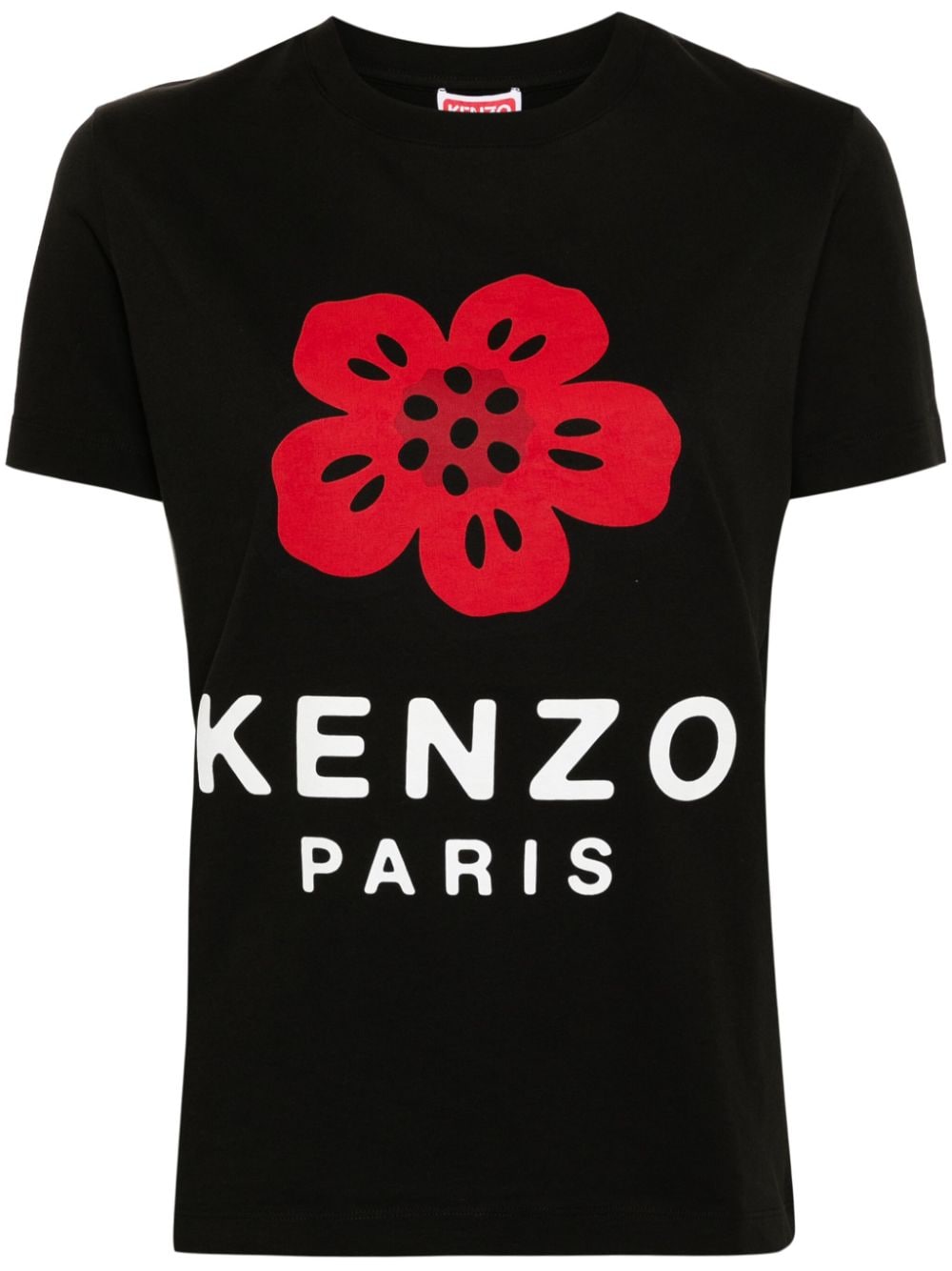 Kenzo Black Organic Cotton T-Shirt with Logo Print image 0