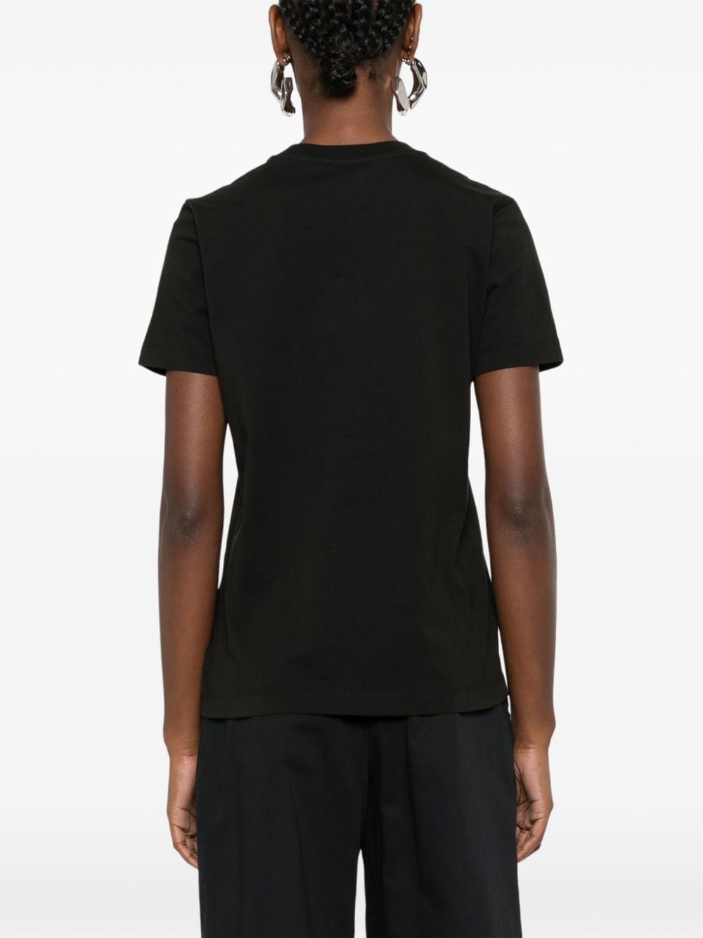 Kenzo Black Organic Cotton T-Shirt with Logo Print image 4