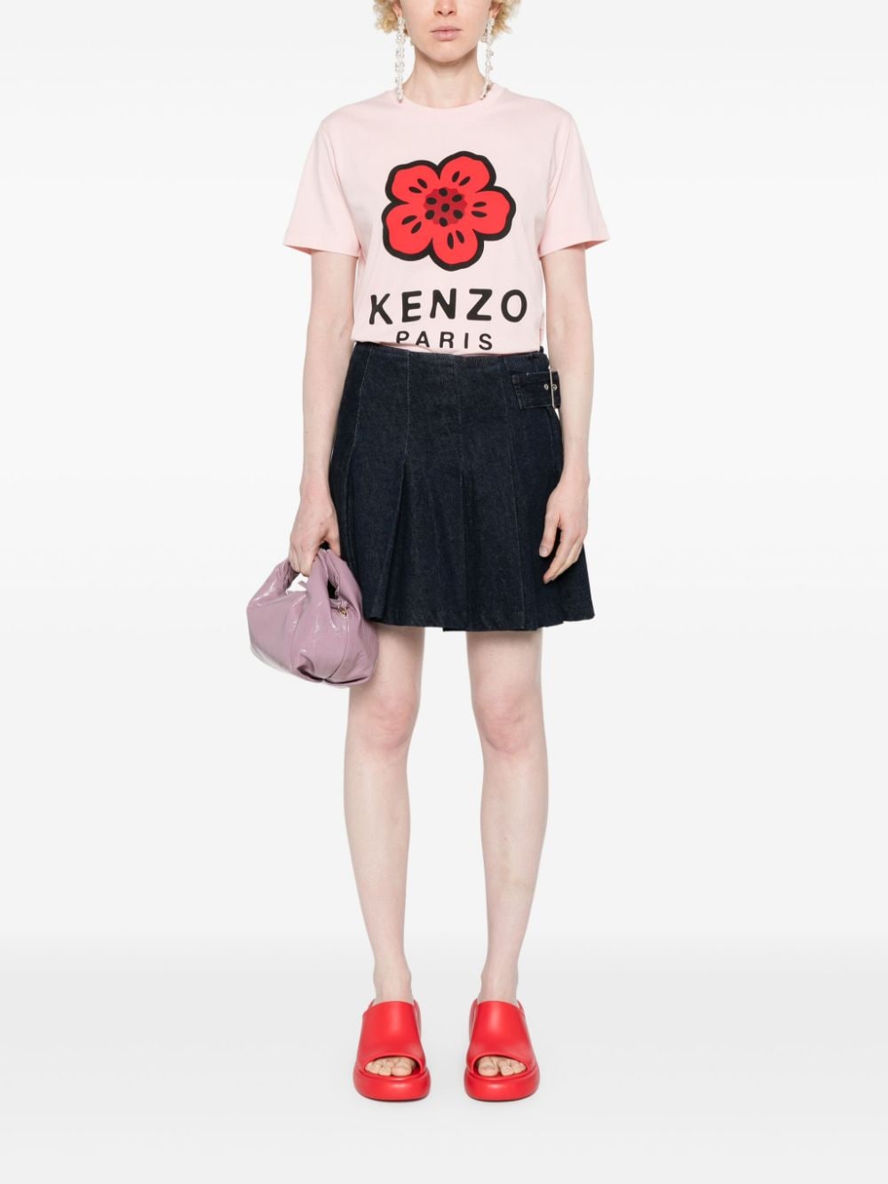 Kenzo Boke Flower Print Crew Neck T-Shirt - Pink image 2