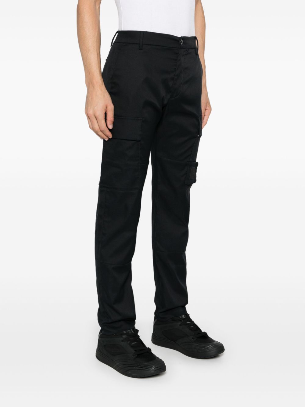 C.P. Company Metropolis Textured Cargo Trousers - Black image 1