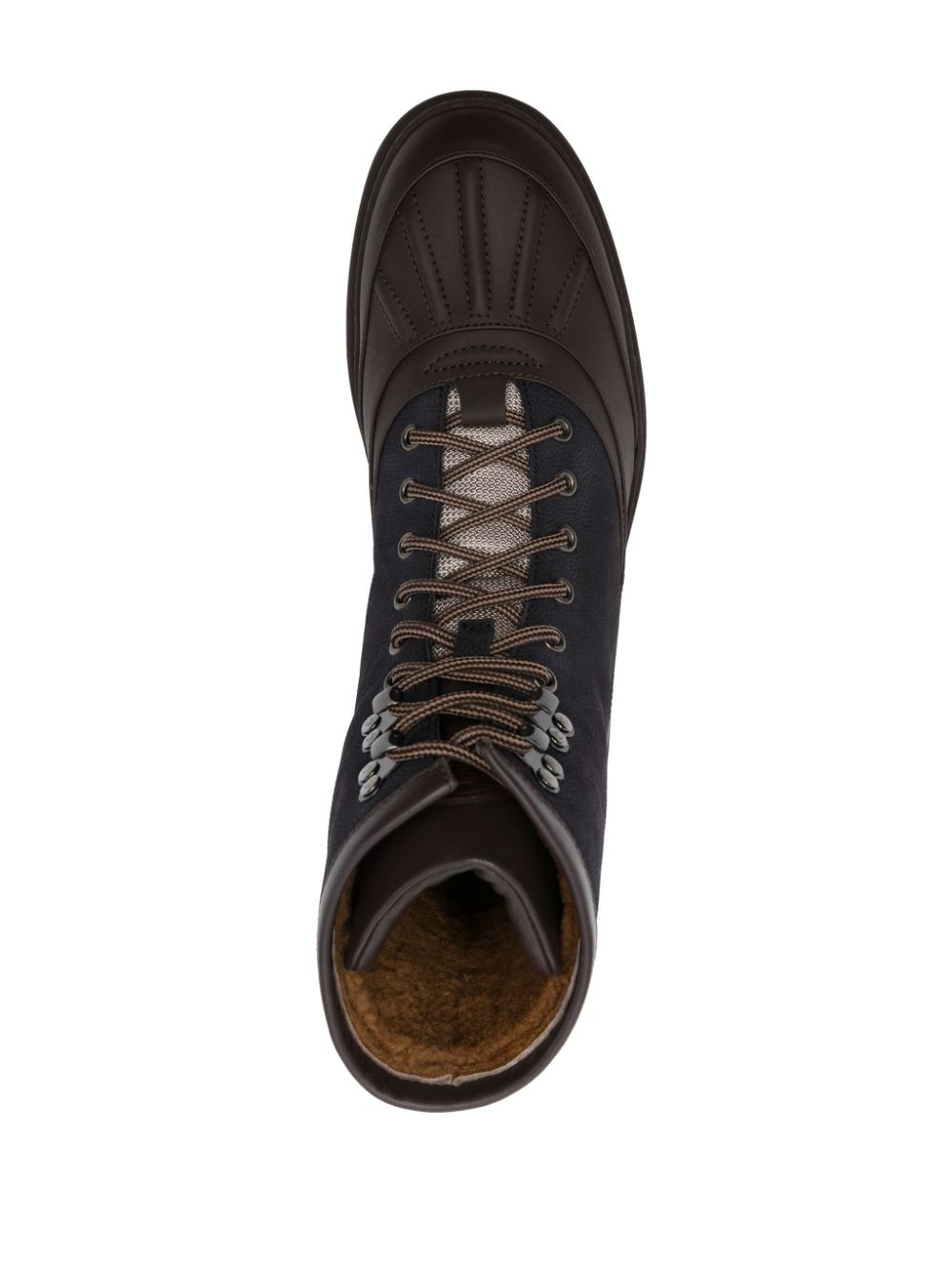 Brunello Cucinelli Brown Leather Lace-Up Boots image 3