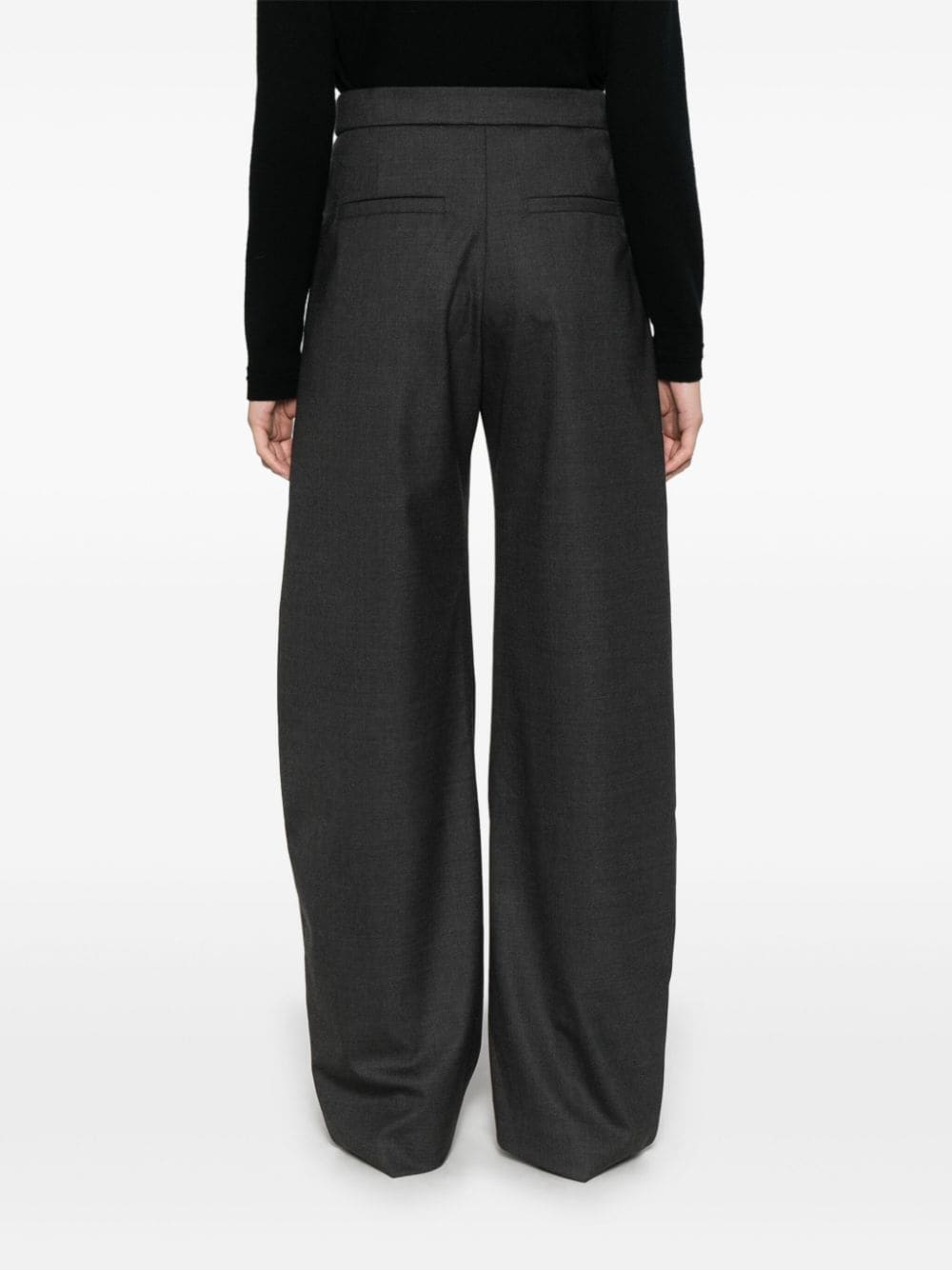 Brunello Cucinelli Grey Wool Blend Tailored Trousers image 4