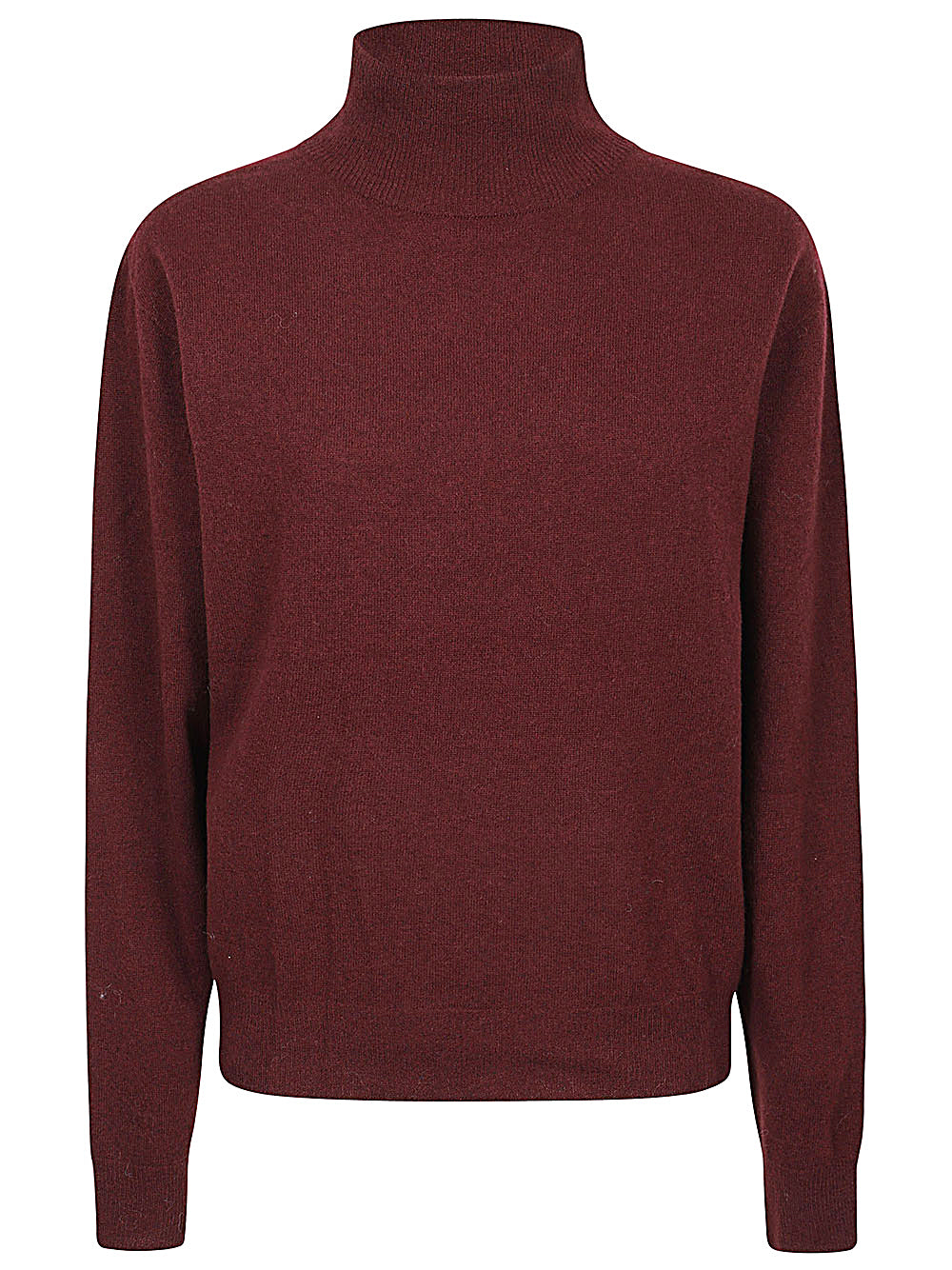 Alysi Red Merino Wool & Cashmere Blend Roll Neck Sweater image 0