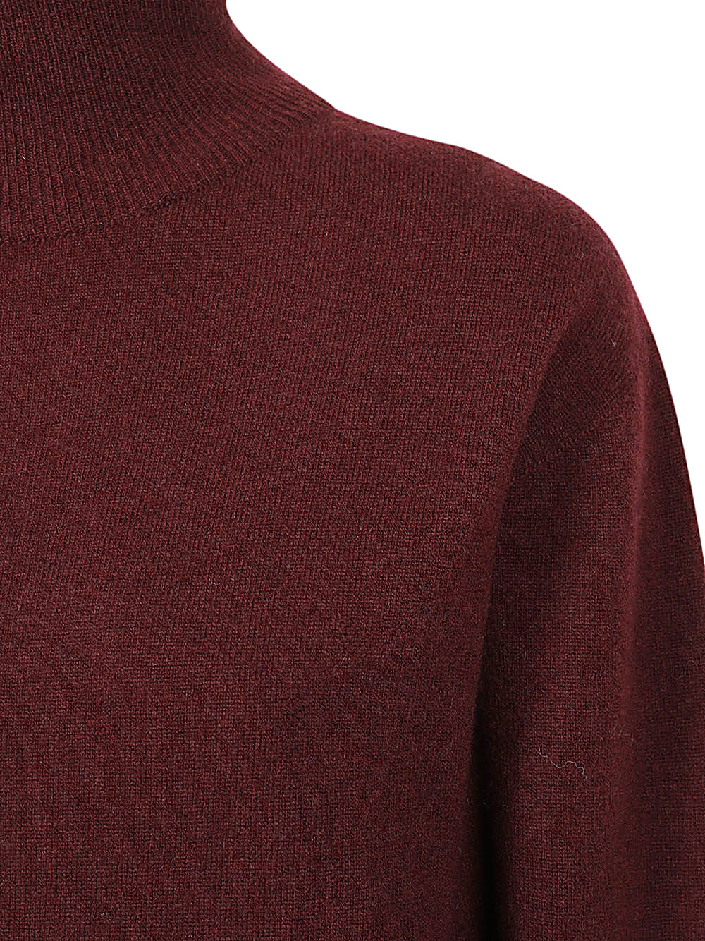 Alysi Red Merino Wool & Cashmere Blend Roll Neck Sweater image 2