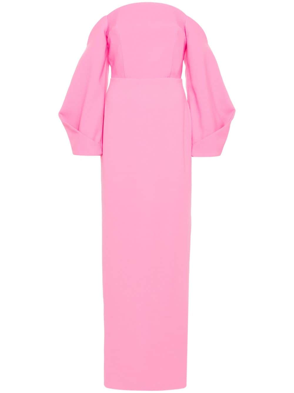 Solace London Pink Off-Shoulder Crepe Dress image 0