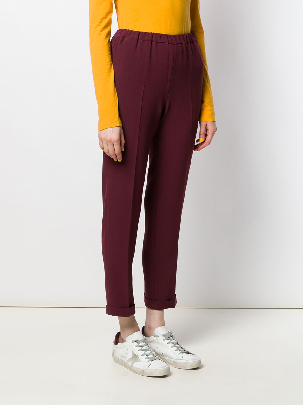 Alberto Biani Trousers Bordeaux image 2