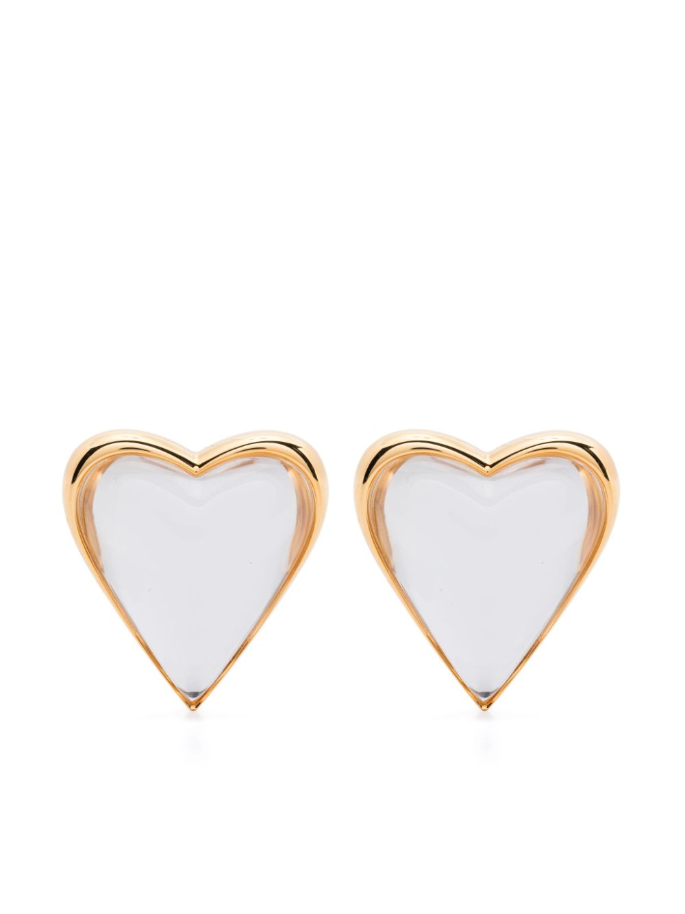 Alaia Bijoux Grey Heart Motif Earrings image 0