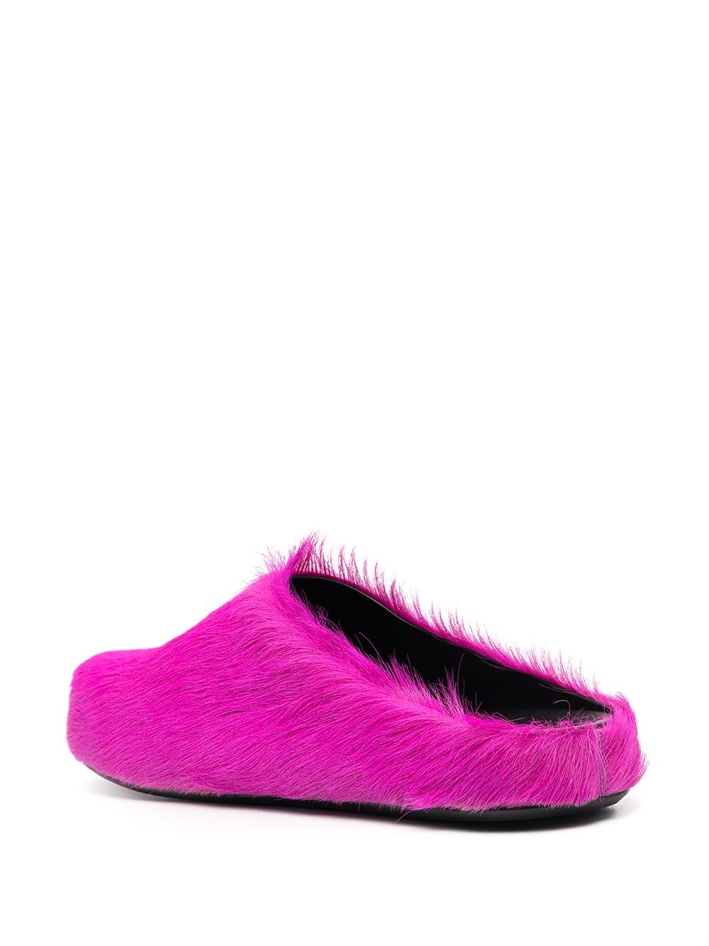 Marni Fuchsia Calf Hair and Leather Slip-On Sandals image 2