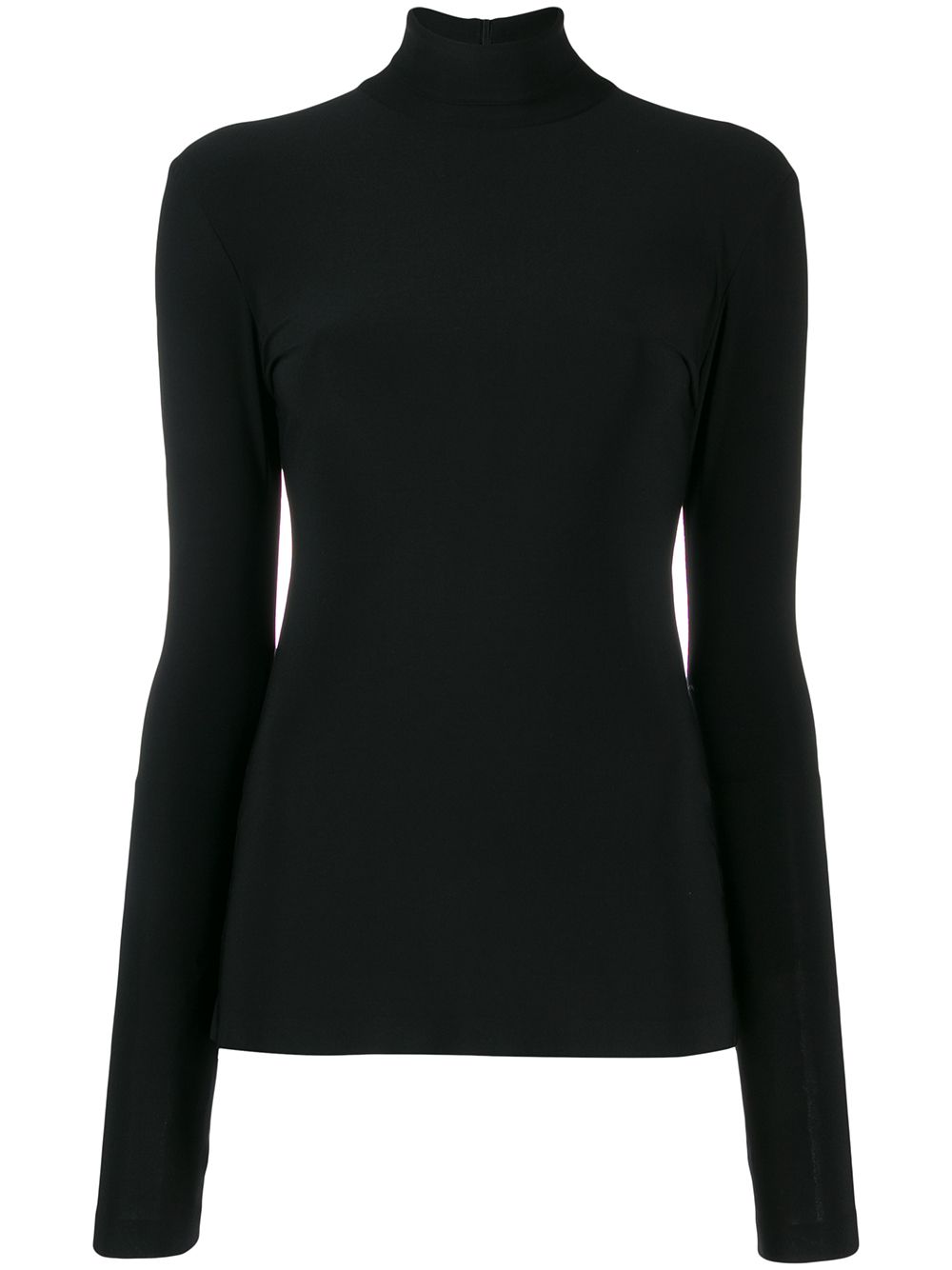 Norma Kamali Black Slim-Fit Turtleneck Sweater image 0