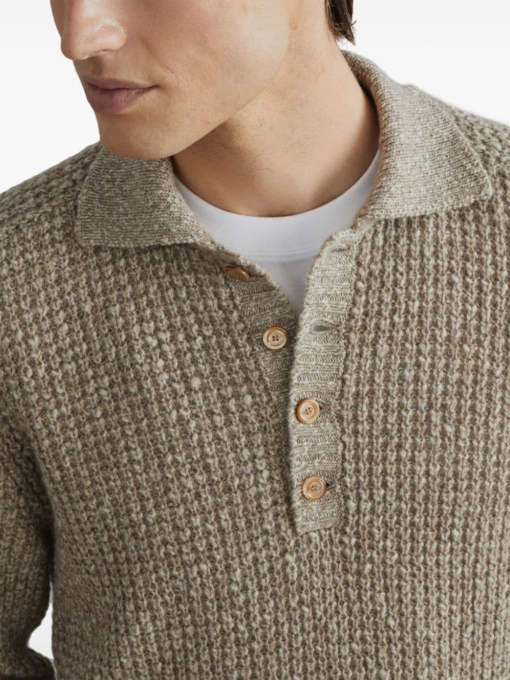 Brunello Cucinelli Cashmere Blend Polo Sweater image 4