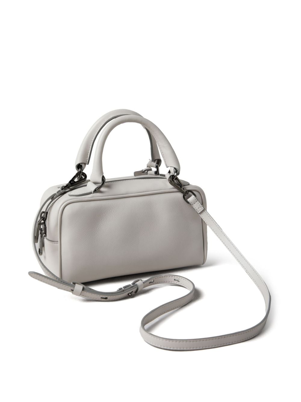 Brunello Cucinelli Light Grey Leather Shoulder Bag image 3