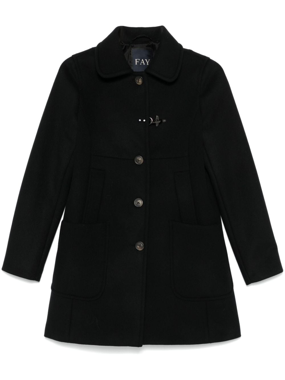 Fay Black Wool Coat image 0