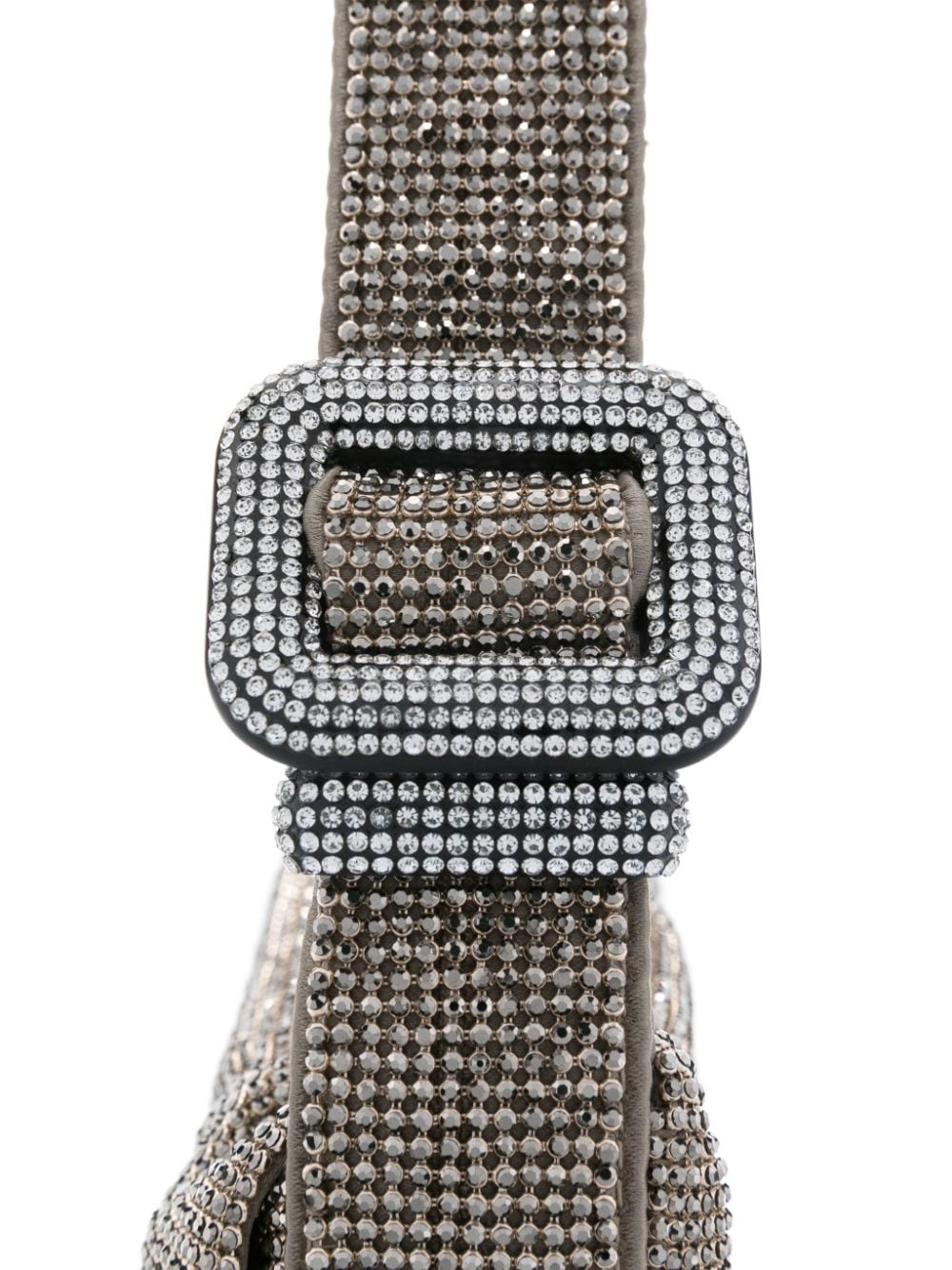 Benedetta Bruzziches Grey Crystal-Embellished Foldover Bag image 3