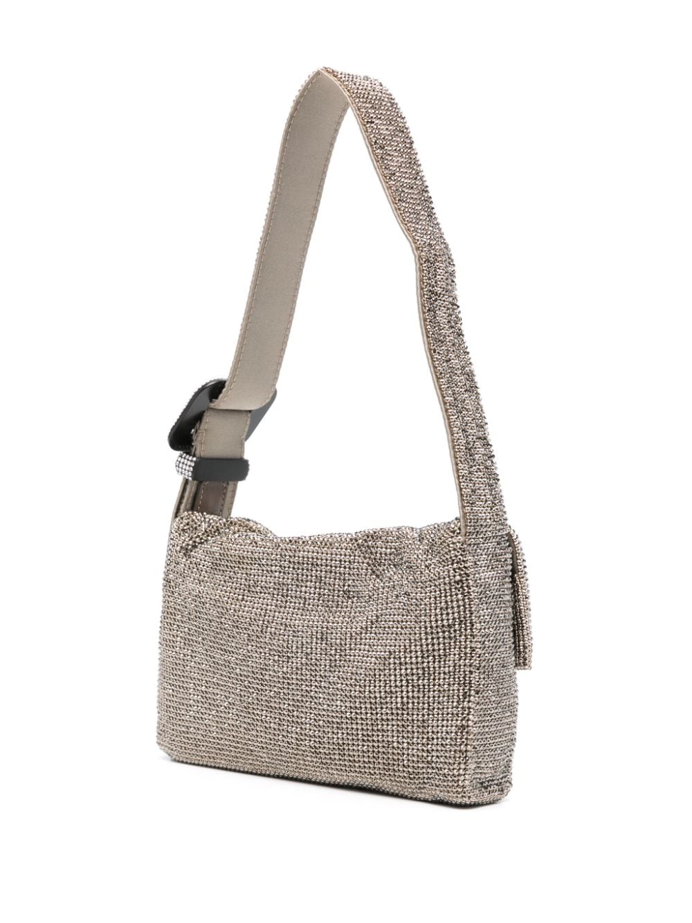 Benedetta Bruzziches Grey Crystal-Embellished Foldover Bag image 4