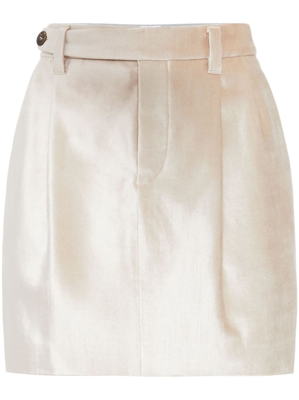 Brunello Cucinelli Cotton Blend Skirt with Pleated Detailing image 0