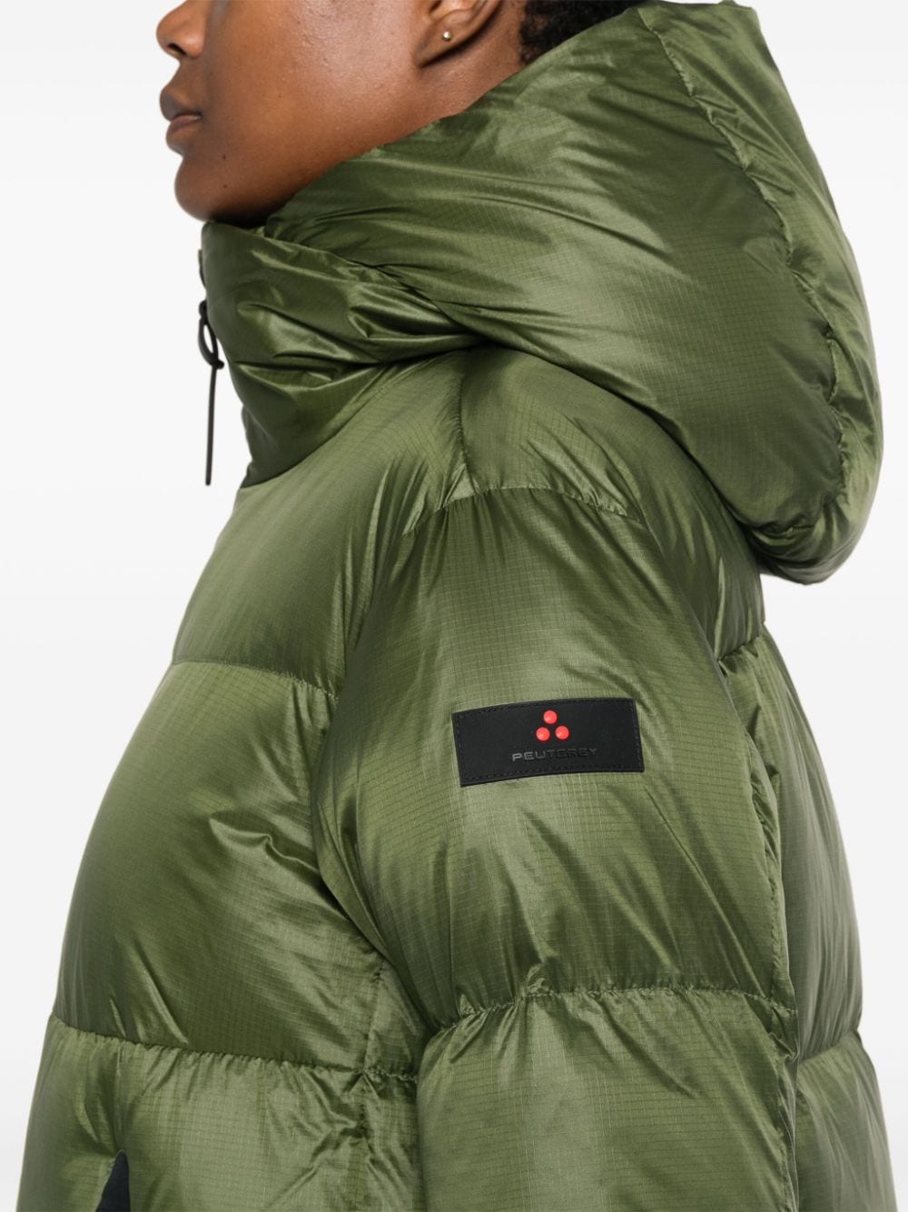 Peuterey Green Down-Filled Padded Ripstop Coat image 1