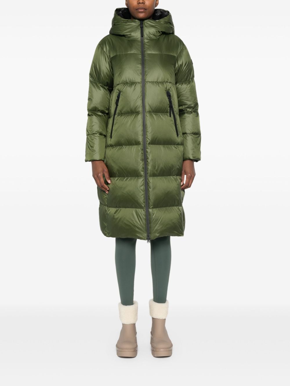 Peuterey Green Down-Filled Padded Ripstop Coat image 3