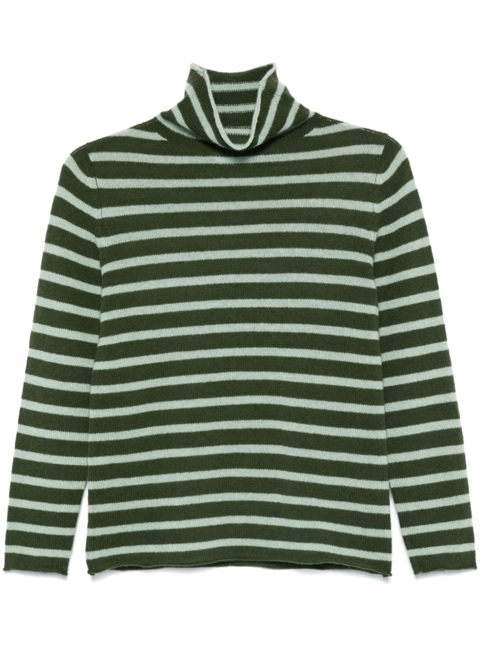 BEYOU Green Cashmere Stripe Sweater image 0