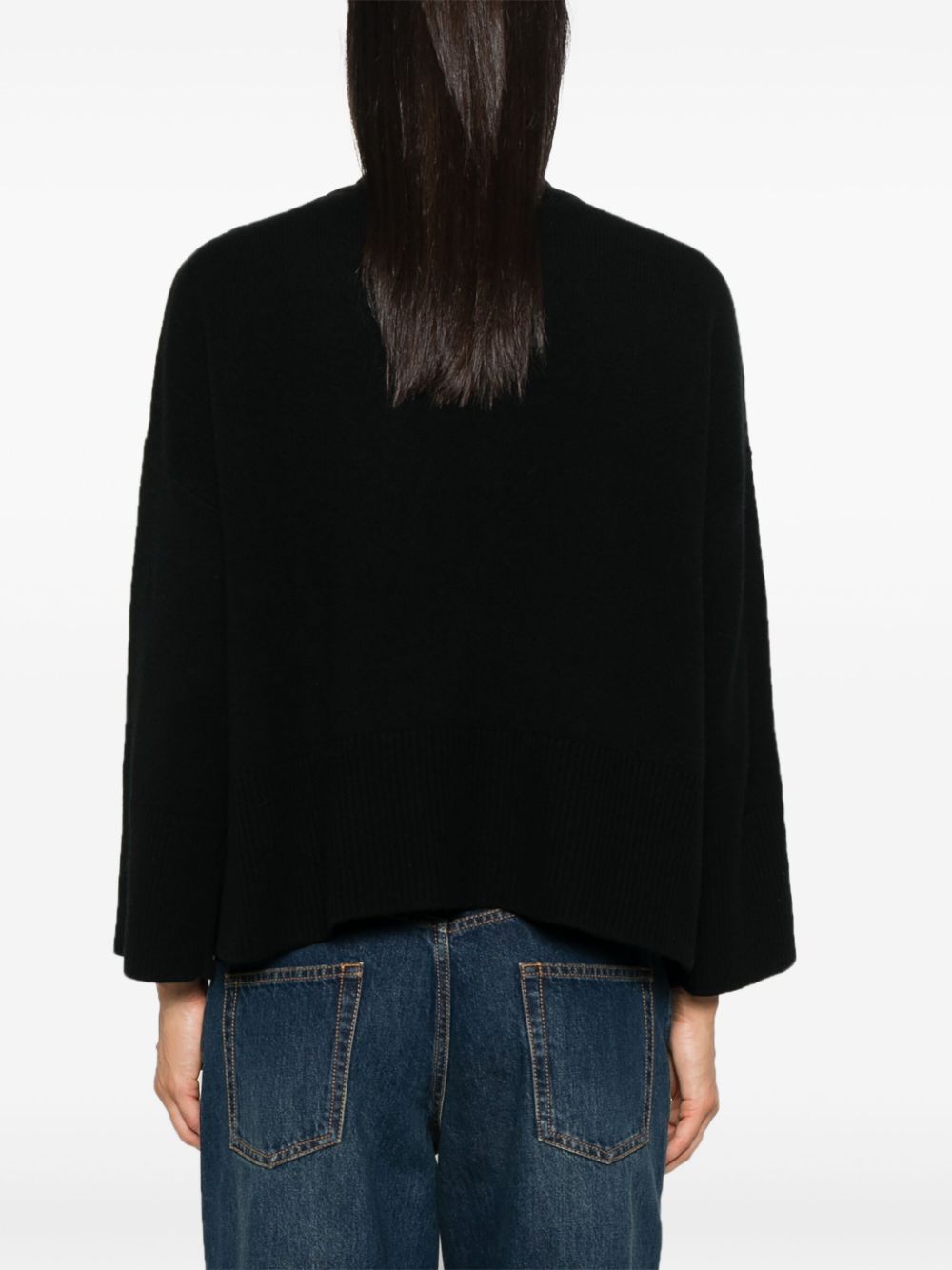 BEYOU Black Cashmere Roll Neck Sweater image 1