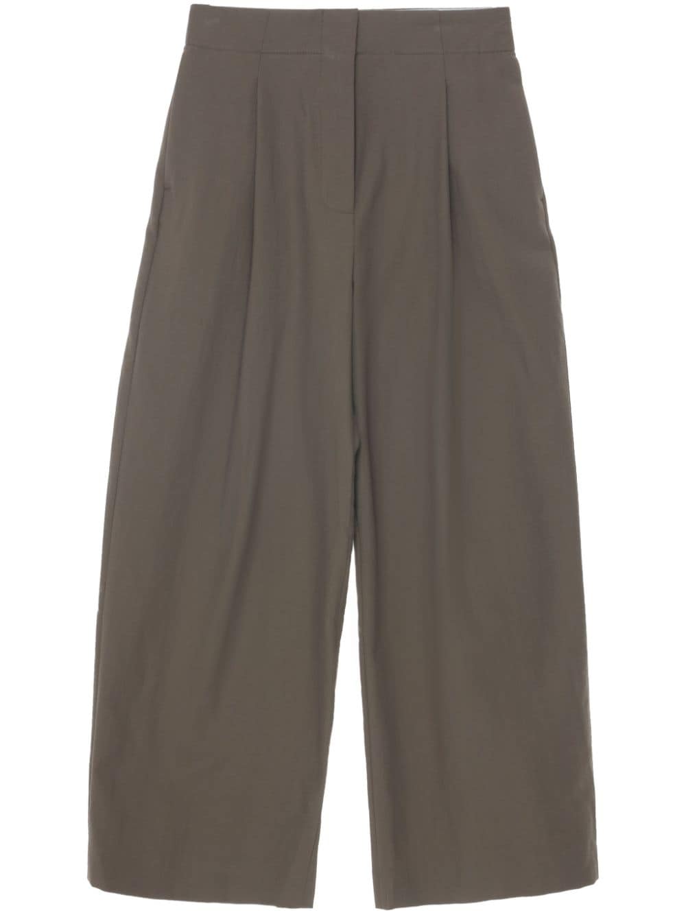 STUDIO NICHOLSON Brown Cotton Blend Tapered Trousers image 0