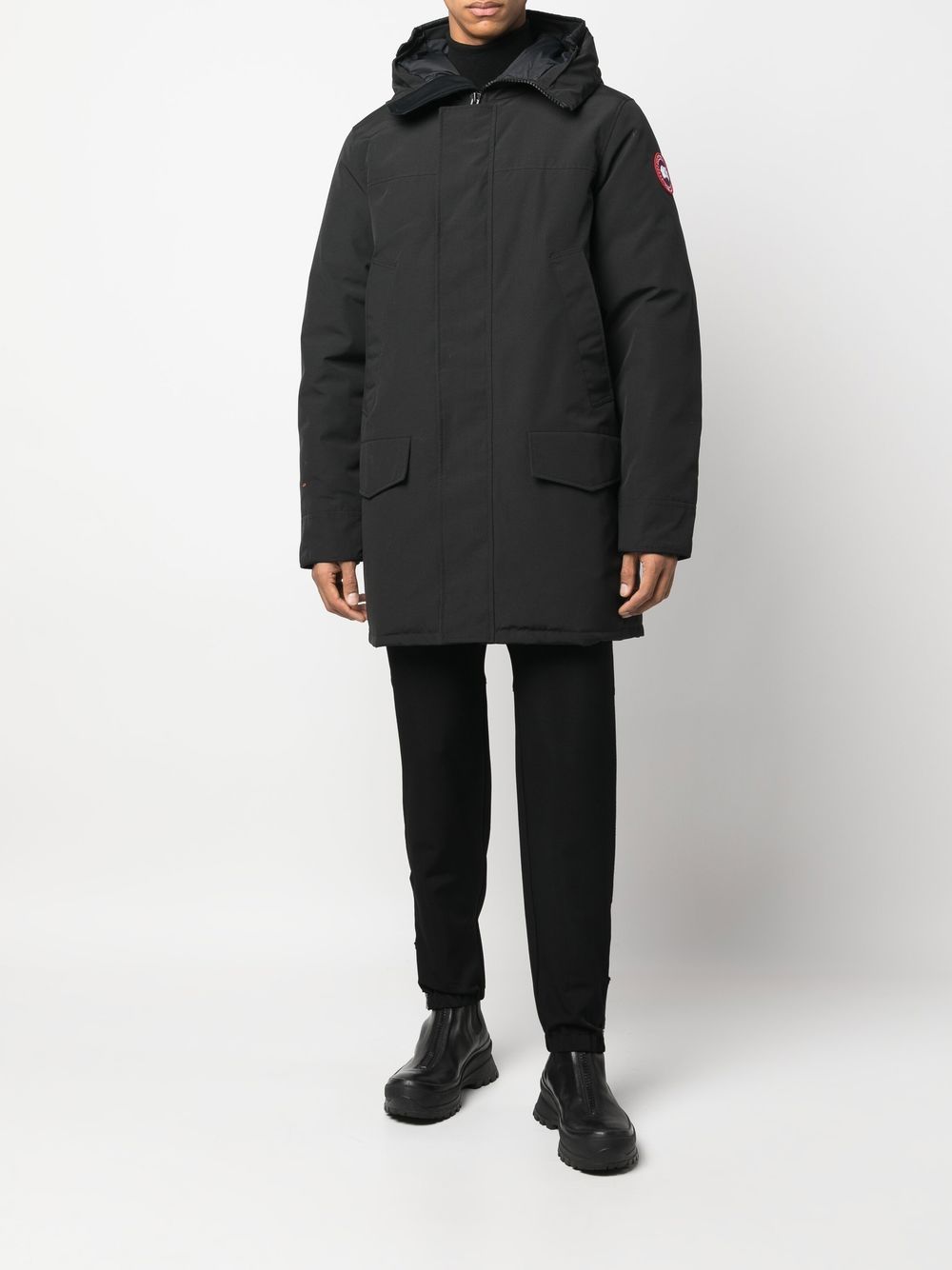 Canada Goose Black Cotton Blend Padded Coat image 2