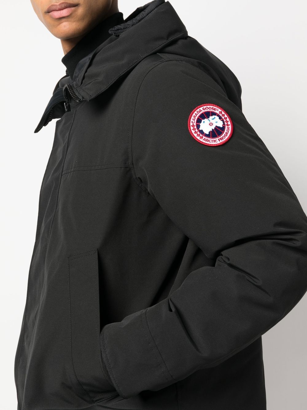 Canada Goose Black Cotton Blend Padded Coat image 3