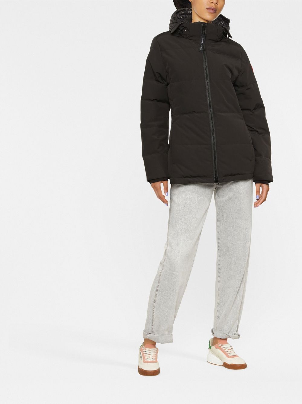 Canada Goose Black Down Filled Winter Coat with Hood image 4