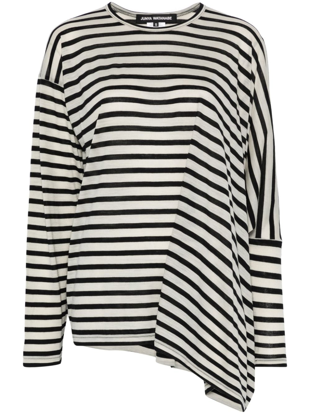 Junya Watanabe Black Wool Striped Sweater image 0