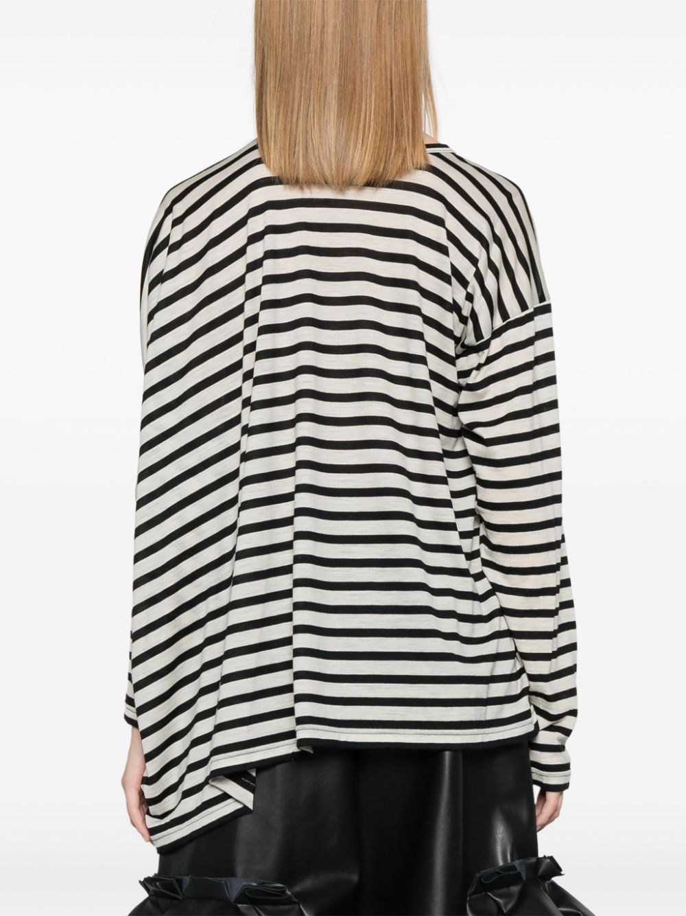 Junya Watanabe Black Wool Striped Sweater image 2