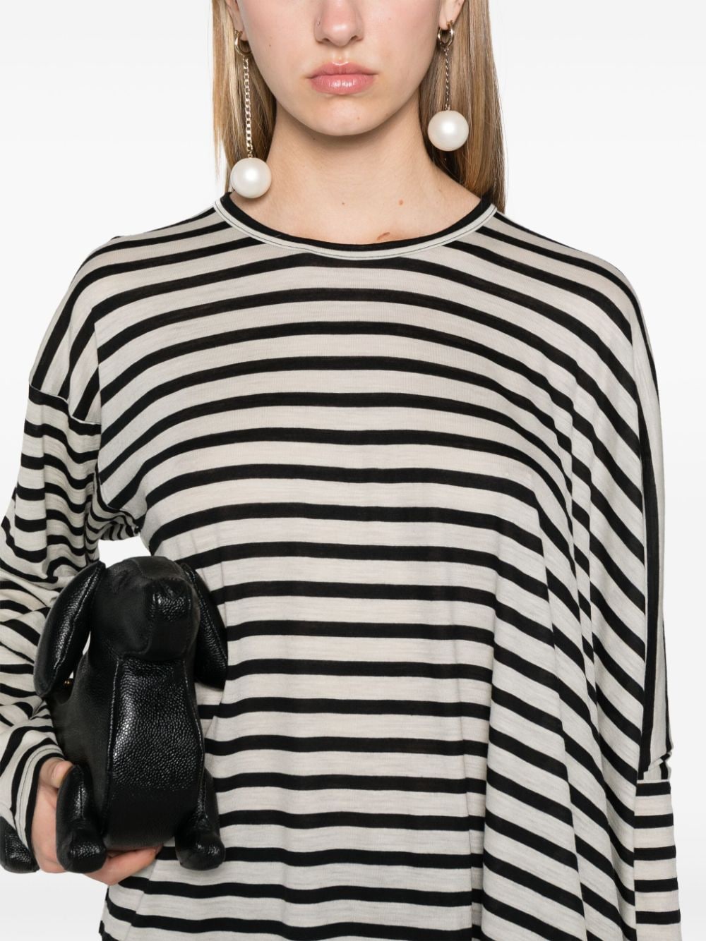 Junya Watanabe Black Wool Striped Sweater image 3