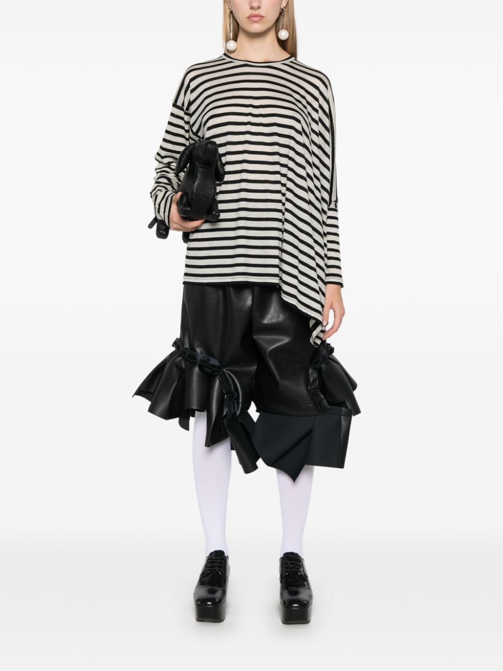 Junya Watanabe Black Wool Striped Sweater image 4