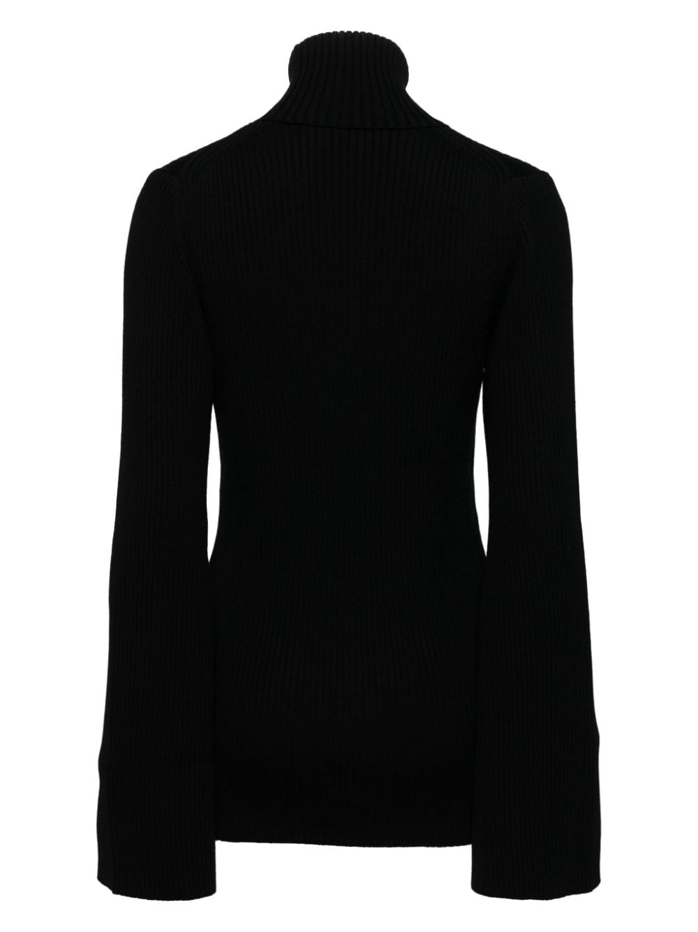 Junya Watanabe Black Ribbed Wool Blend Roll Neck Sweater image 1