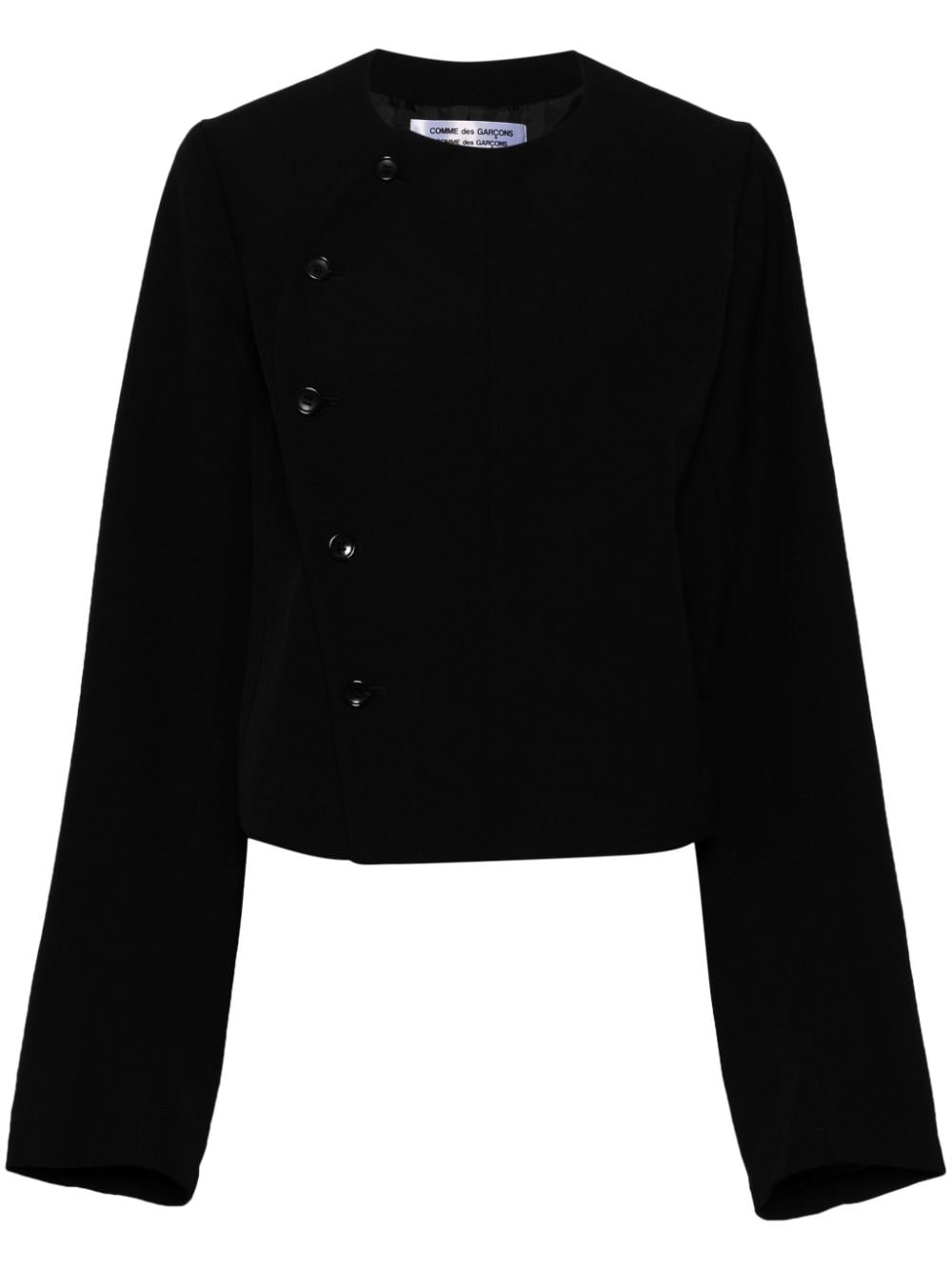 Comme Comme Black Wool Jacket with Cut-Out Detailing image 0