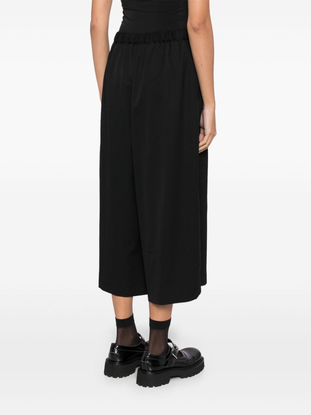 Comme Comme Black Wool Trousers with Cropped Leg image 2