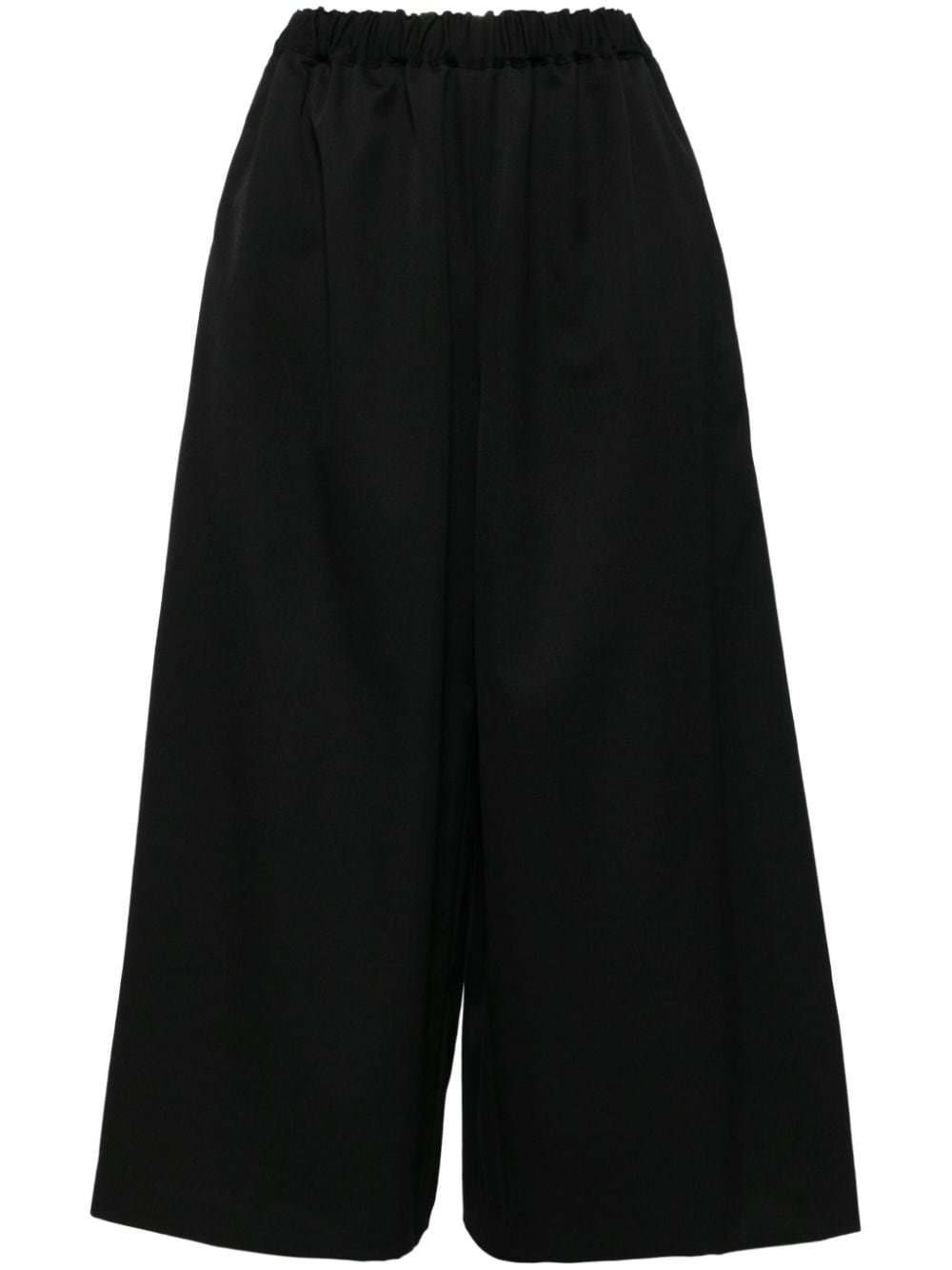 Comme Comme Black Wool Trousers with Cropped Leg image 0