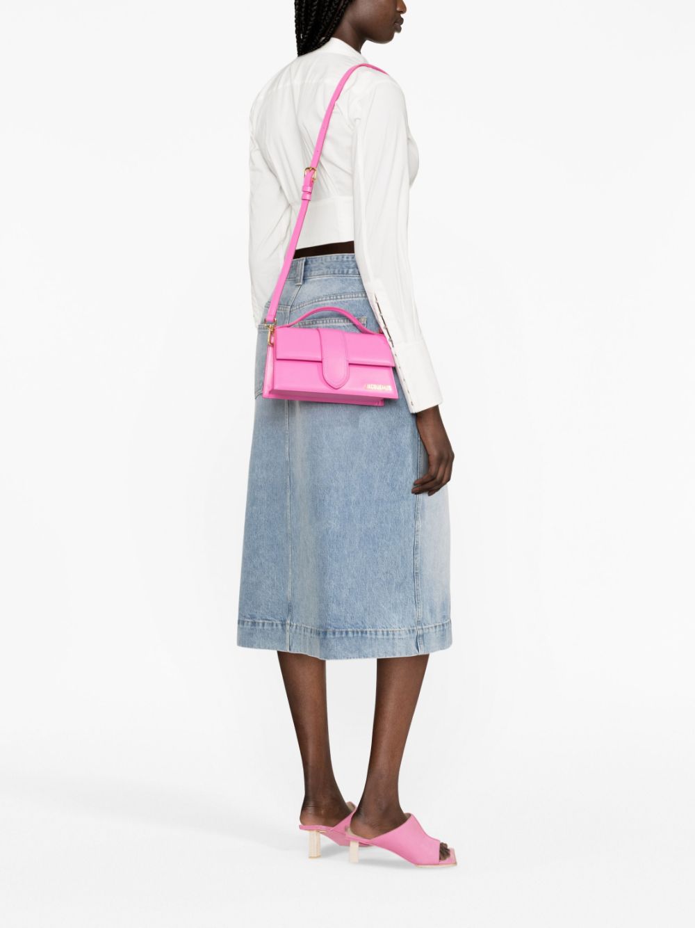 JACQUEMUS Le Chiquito Calfskin Shoulder Bag - Fuchsia image 5