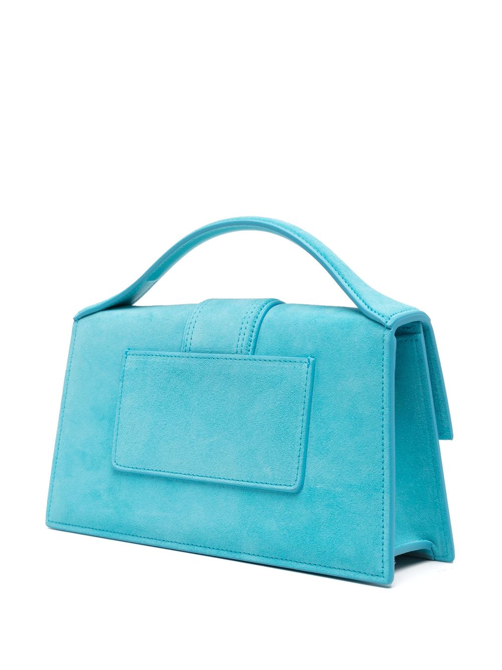 JACQUEMUS Le Chiquito Calf Suede Foldover Bag - Clear Blue image 1