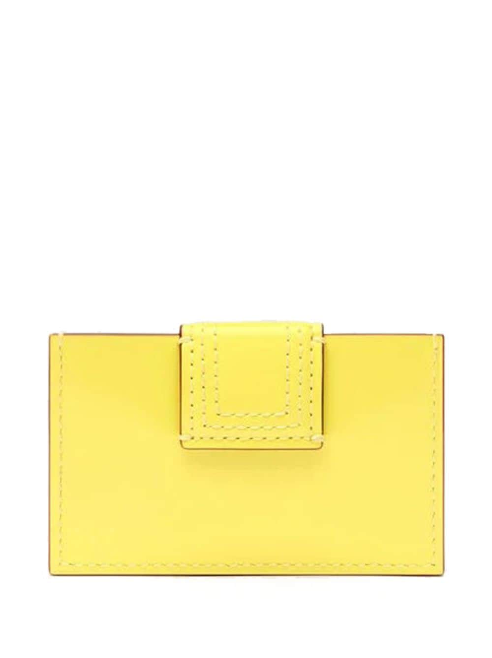 JACQUEMUS Yellow Calfskin Leather Wallet image 1