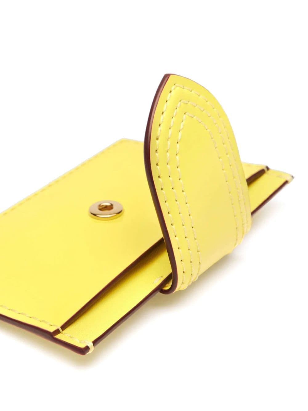 JACQUEMUS Yellow Calfskin Leather Wallet image 2