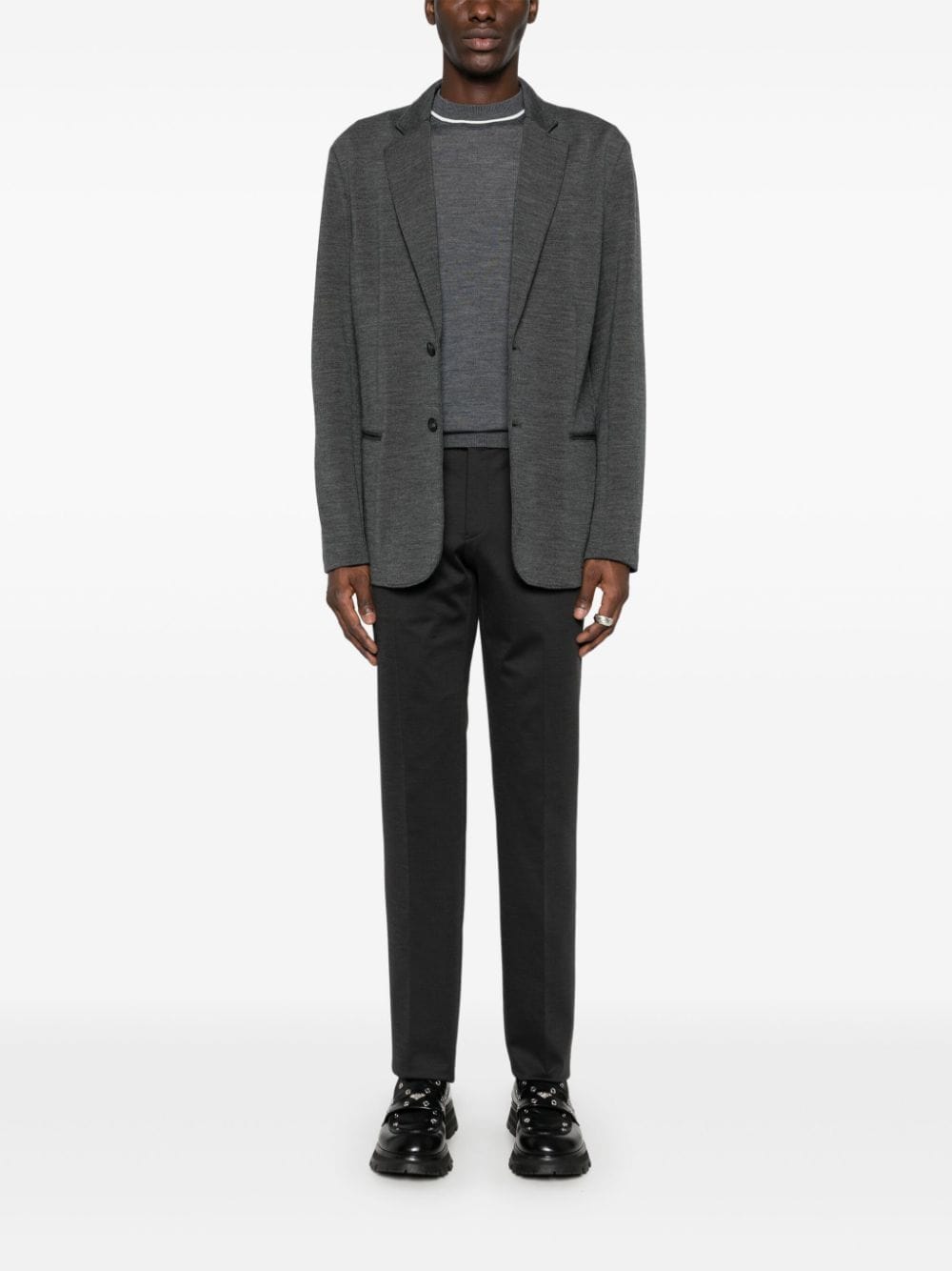 Emporio Armani Capsule Grey Wool Blend Jacket image 2