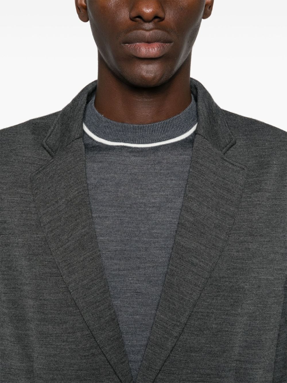 Emporio Armani Capsule Grey Wool Blend Jacket image 4